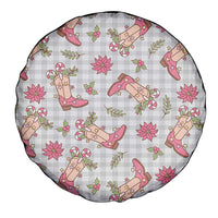 Gray Paniolo Palaka Hawaiian Cowgirl Christmas Spare Tire Cover LT9 - Polynesian Pride
