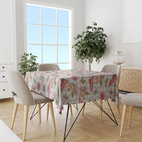 Gray Paniolo Palaka Hawaiian Cowgirl Christmas Tablecloth - Polynesian Pride