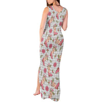 Gray Paniolo Palaka Hawaiian Cowgirl Christmas Tank Maxi Dress LT9 - Polynesian Pride