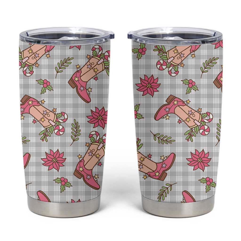 Gray Paniolo Palaka Hawaiian Cowgirl Christmas Tumbler Cup LT9 Gray - Polynesian Pride