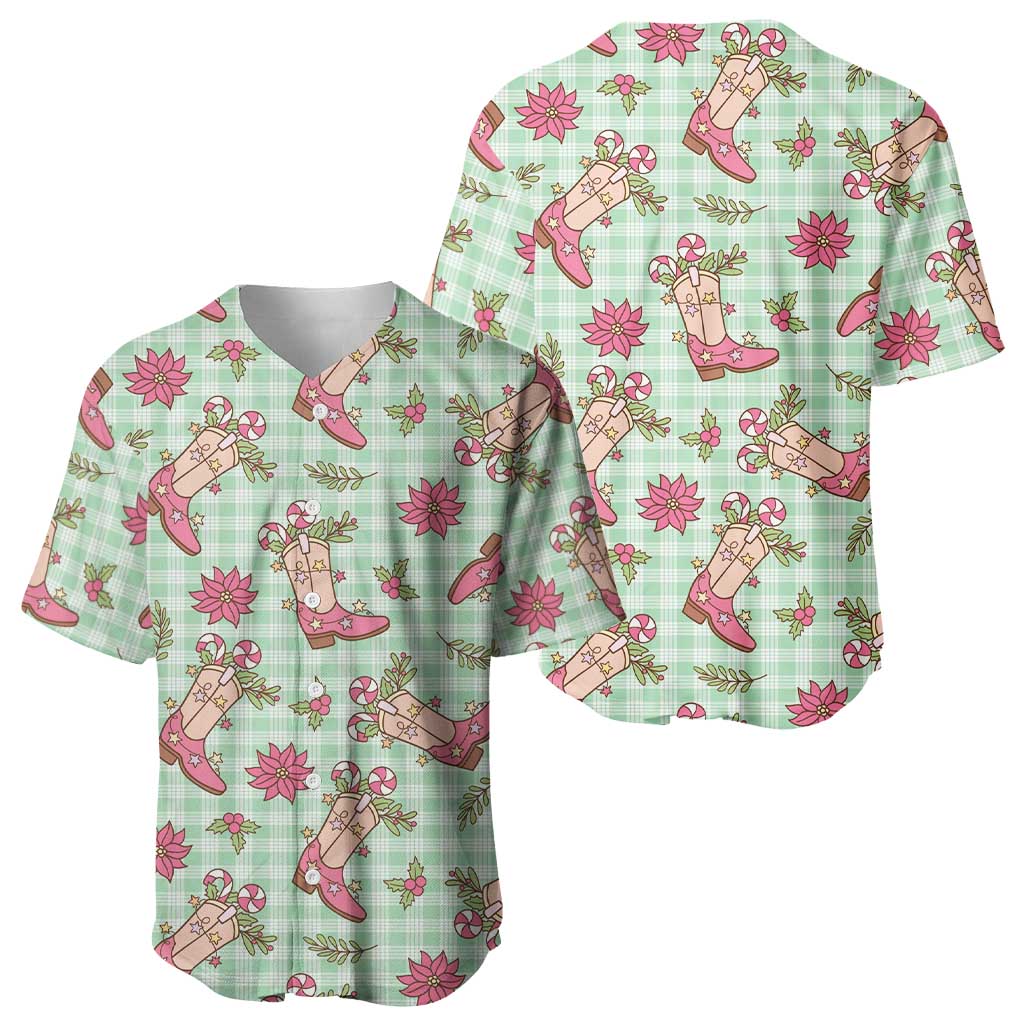 Green Paniolo Palaka Hawaiian Cowgirl Christmas Baseball Jersey - Polynesian Pride