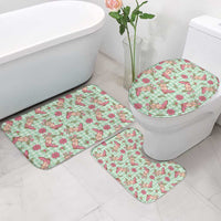 Green Paniolo Palaka Hawaiian Cowgirl Christmas Bathroom Set LT9 - Polynesian Pride
