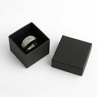 Green Paniolo Palaka Hawaiian Cowgirl Christmas Classic Ring - Polynesian Pride