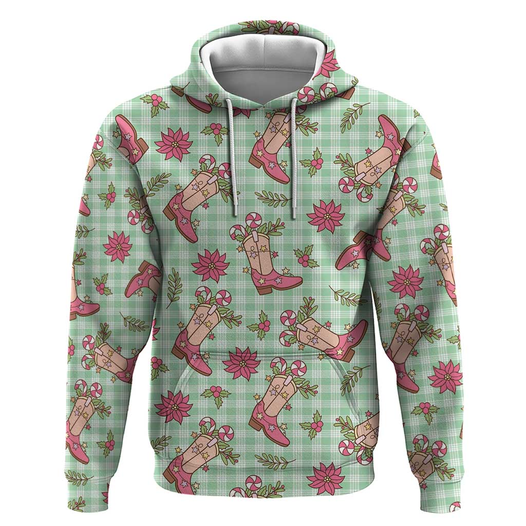 Green Paniolo Palaka Hawaiian Cowgirl Christmas Hoodie LT9 Pullover Hoodie Green - Polynesian Pride