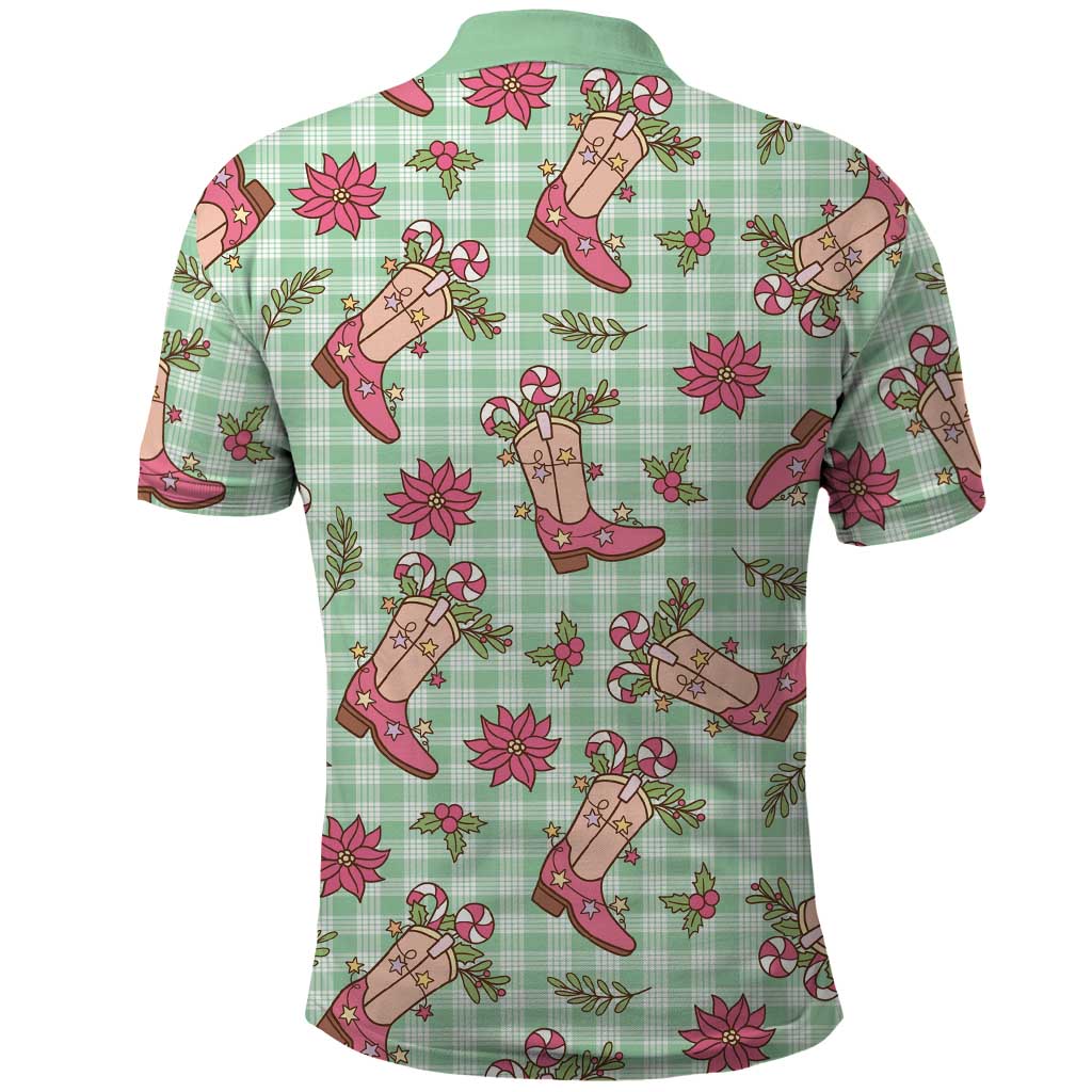 Green Paniolo Palaka Hawaiian Cowgirl Christmas Polo Shirt LT9 - Polynesian Pride