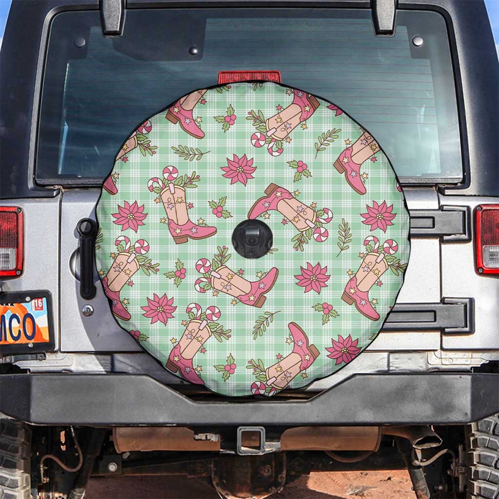 Green Paniolo Palaka Hawaiian Cowgirl Christmas Spare Tire Cover LT9 Green - Polynesian Pride