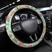 Green Paniolo Palaka Hawaiian Cowgirl Christmas Steering Wheel Cover LT9 Universal Fit Green - Polynesian Pride