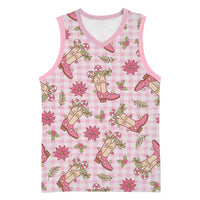 Pink Paniolo Palaka Hawaiian Cowgirl Christmas Basketball Jersey LT9 Unisex Pink - Polynesian Pride