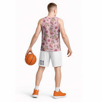 Pink Paniolo Palaka Hawaiian Cowgirl Christmas Basketball Jersey LT9 - Polynesian Pride