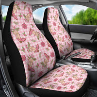 Pink Paniolo Palaka Hawaiian Cowgirl Christmas Car Seat Cover LT9 - Polynesian Pride