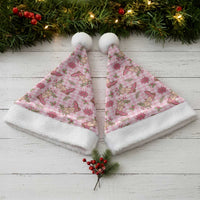 Pink Paniolo Palaka Hawaiian Cowgirl Christmas Santa Hat LT9 - Polynesian Pride
