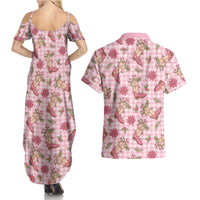 Pink Paniolo Palaka Hawaiian Cowgirl Christmas Couples Matching Summer Maxi Dress and Hawaiian Shirt LT9 - Polynesian Pride
