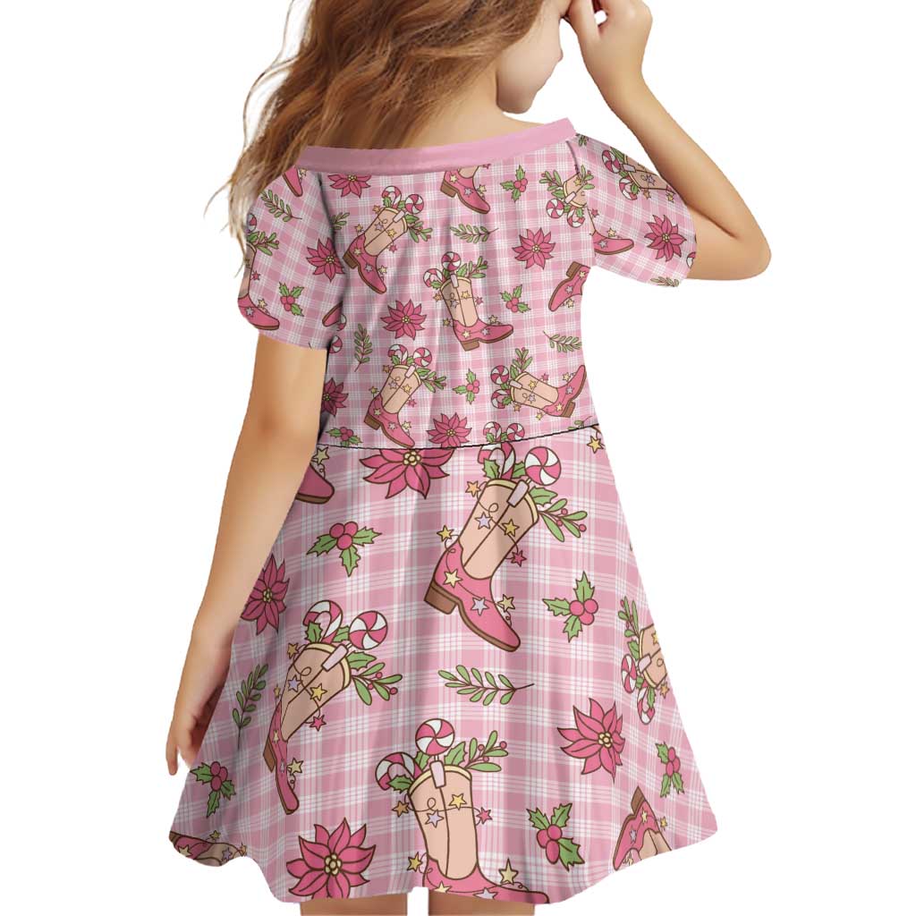 Pink Paniolo Palaka Hawaiian Cowgirl Christmas Family Matching Off Shoulder Maxi Dress and Hawaiian Shirt LT9 - Polynesian Pride