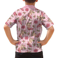 Pink Paniolo Palaka Hawaiian Cowgirl Christmas Family Matching Summer Maxi Dress and Hawaiian Shirt LT9 - Polynesian Pride