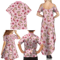 Pink Paniolo Palaka Hawaiian Cowgirl Christmas Family Matching Summer Maxi Dress and Hawaiian Shirt LT9 - Polynesian Pride
