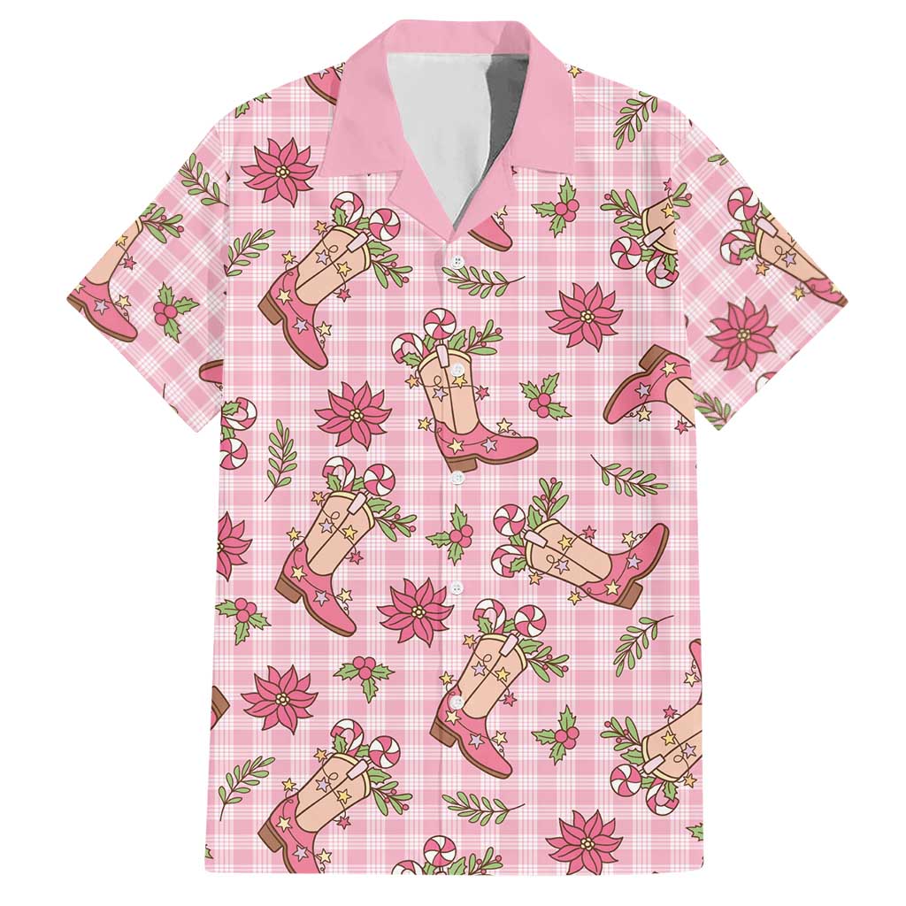 Pink Paniolo Palaka Hawaiian Cowgirl Christmas Hawaiian Shirt LT9 Pink - Polynesian Pride
