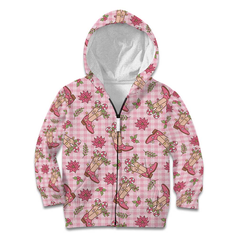 Pink Paniolo Palaka Hawaiian Cowgirl Christmas Kid Hoodie - Polynesian Pride