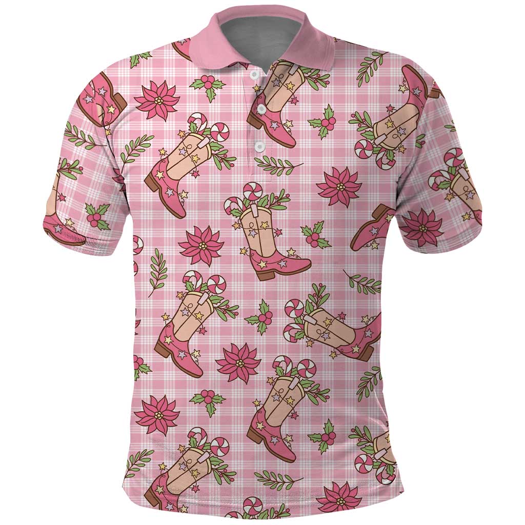 Pink Paniolo Palaka Hawaiian Cowgirl Christmas Polo Shirt LT9 Pink - Polynesian Pride