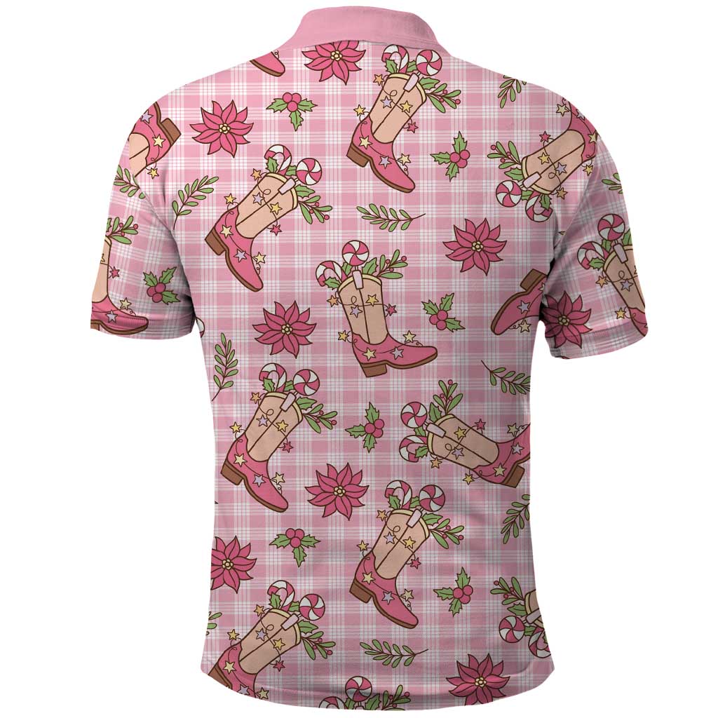 Pink Paniolo Palaka Hawaiian Cowgirl Christmas Polo Shirt LT9 - Polynesian Pride