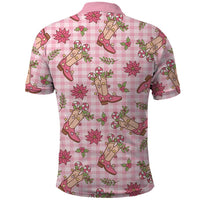 Pink Paniolo Palaka Hawaiian Cowgirl Christmas Polo Shirt LT9 - Polynesian Pride