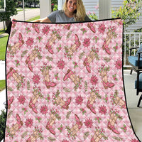 Pink Paniolo Palaka Hawaiian Cowgirl Christmas Quilt LT9 Pink - Polynesian Pride
