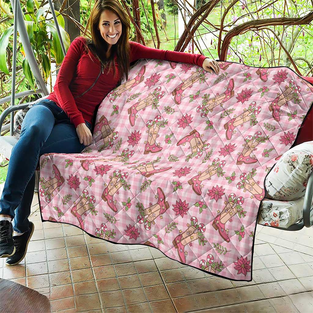 Pink Paniolo Palaka Hawaiian Cowgirl Christmas Quilt LT9 - Polynesian Pride