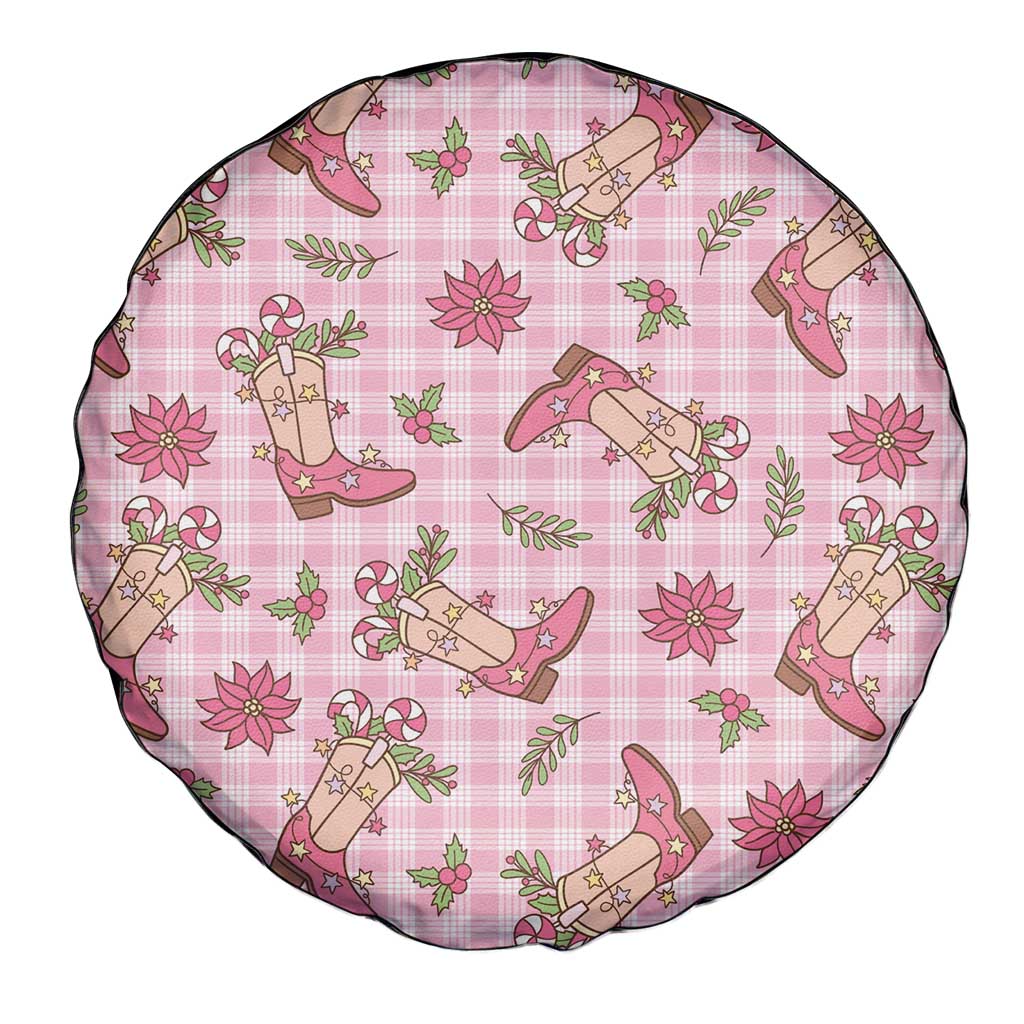 Pink Paniolo Palaka Hawaiian Cowgirl Christmas Spare Tire Cover LT9 - Polynesian Pride