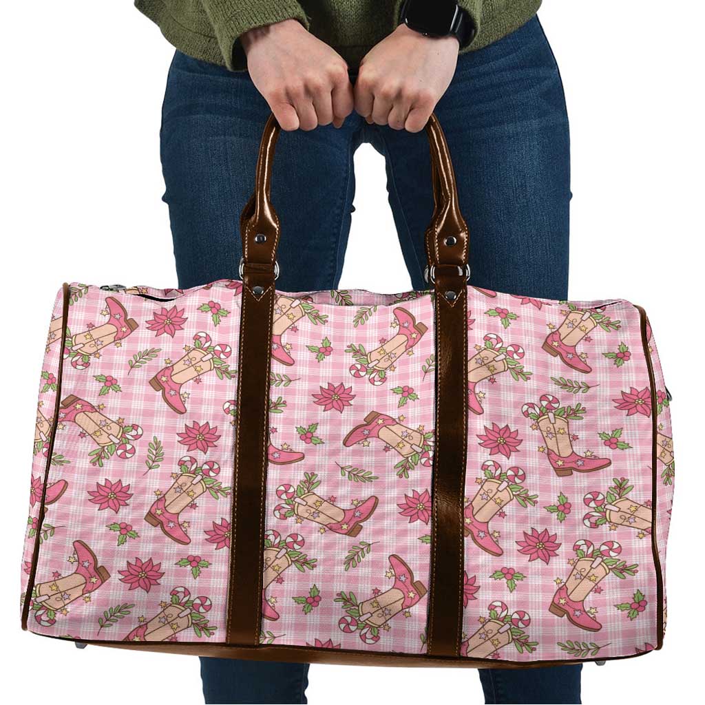 Pink Paniolo Palaka Hawaiian Cowgirl Christmas Travel Bag - Polynesian Pride