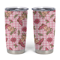 Pink Paniolo Palaka Hawaiian Cowgirl Christmas Tumbler Cup LT9 Pink - Polynesian Pride