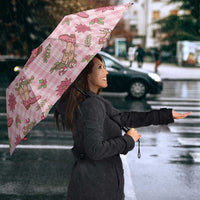 Pink Paniolo Palaka Hawaiian Cowgirl Christmas Umbrella - Polynesian Pride