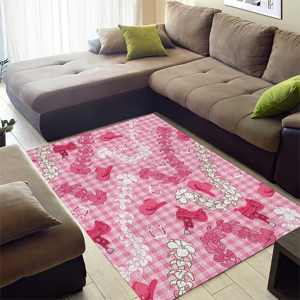 Paniolo Palaka Hawaiian Cowgirl Area Rug - Polynesian Pride