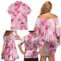Paniolo Palaka Hawaiian Cowgirl Family Matching Off Shoulder Short Dress and Hawaiian Shirt LT9 - Polynesian Pride