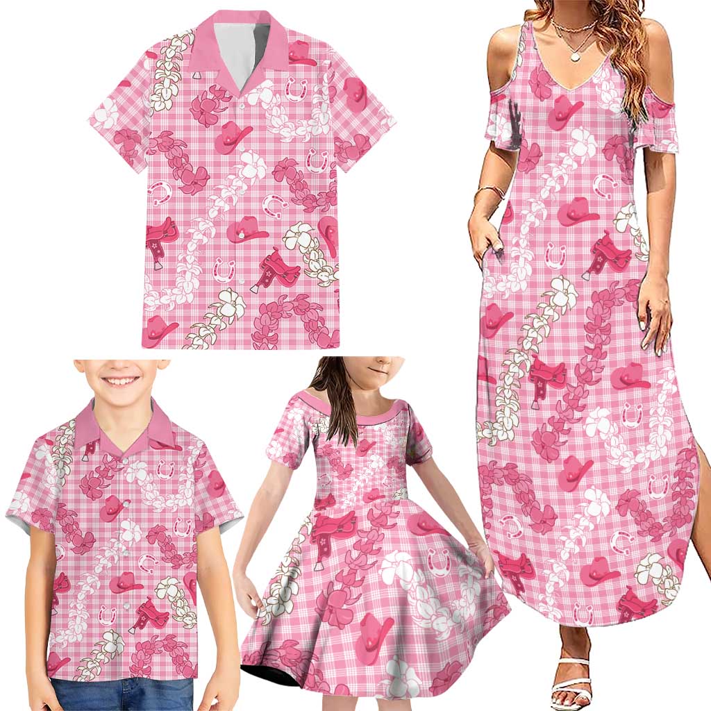 Paniolo Palaka Hawaiian Cowgirl Family Matching Summer Maxi Dress and Hawaiian Shirt - Polynesian Pride