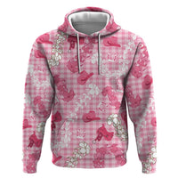 Paniolo Palaka Hawaiian Cowgirl Hoodie LT9 Pullover Hoodie Pink - Polynesian Pride