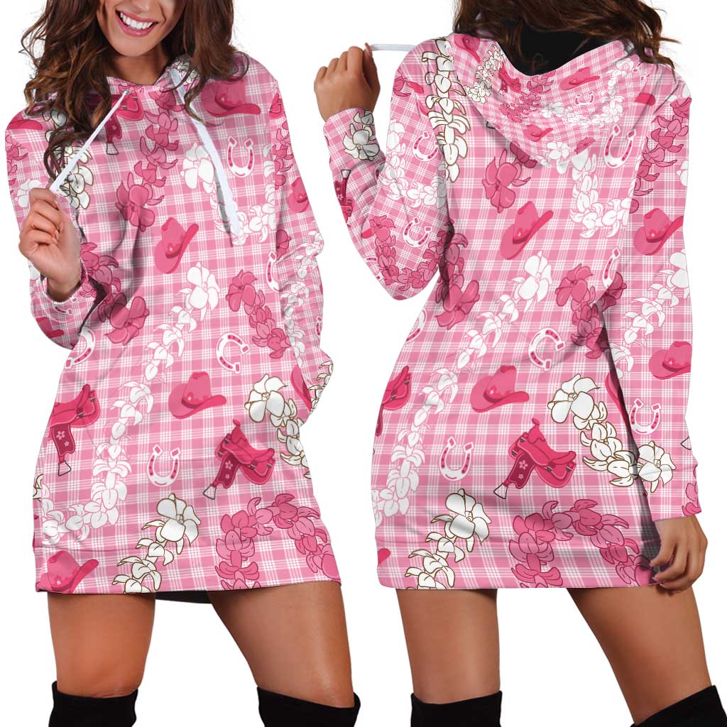 Paniolo Palaka Hawaiian Cowgirl Hoodie Dress LT9 - Polynesian Pride
