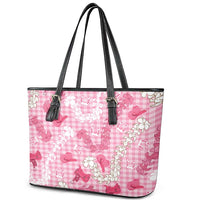 Paniolo Palaka Hawaiian Cowgirl Leather Tote Bag - Polynesian Pride