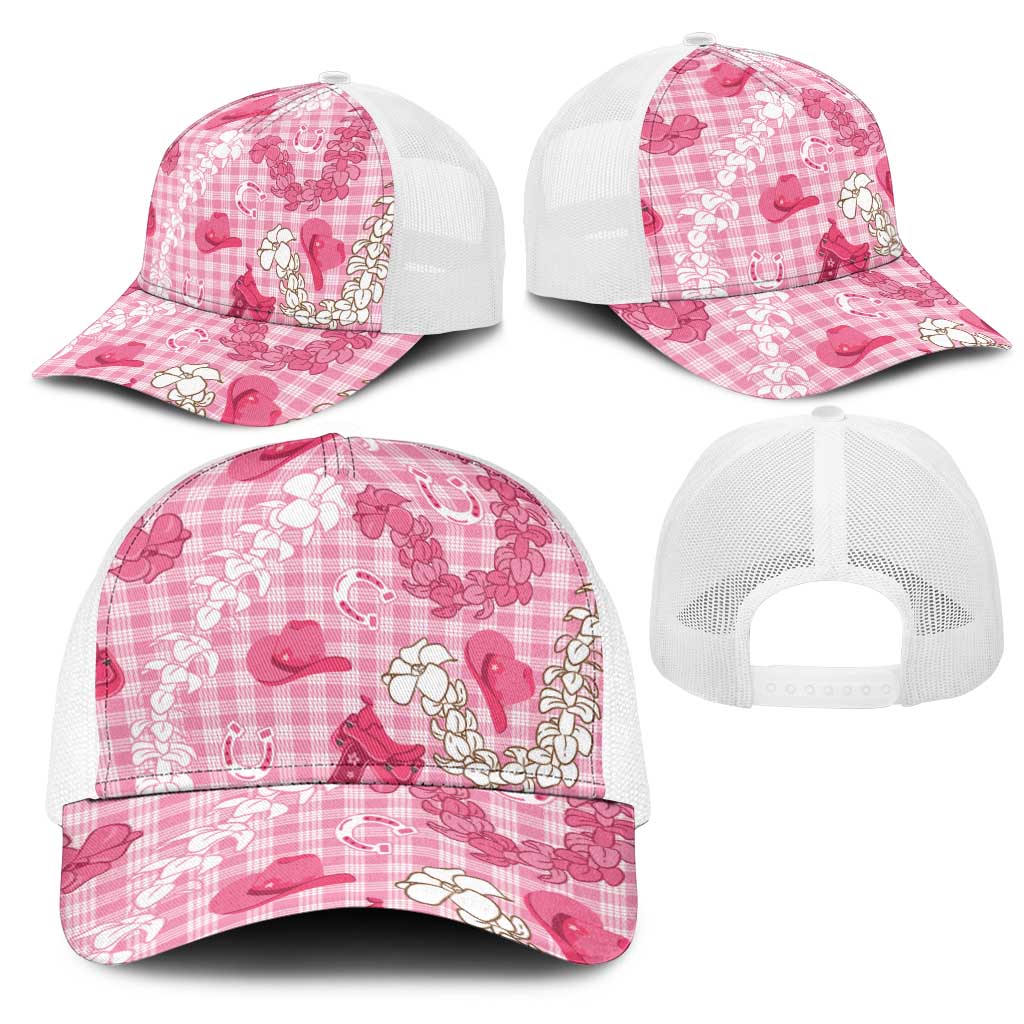 Paniolo Palaka Hawaiian Cowgirl Mesh Trucker Cap - Polynesian Pride