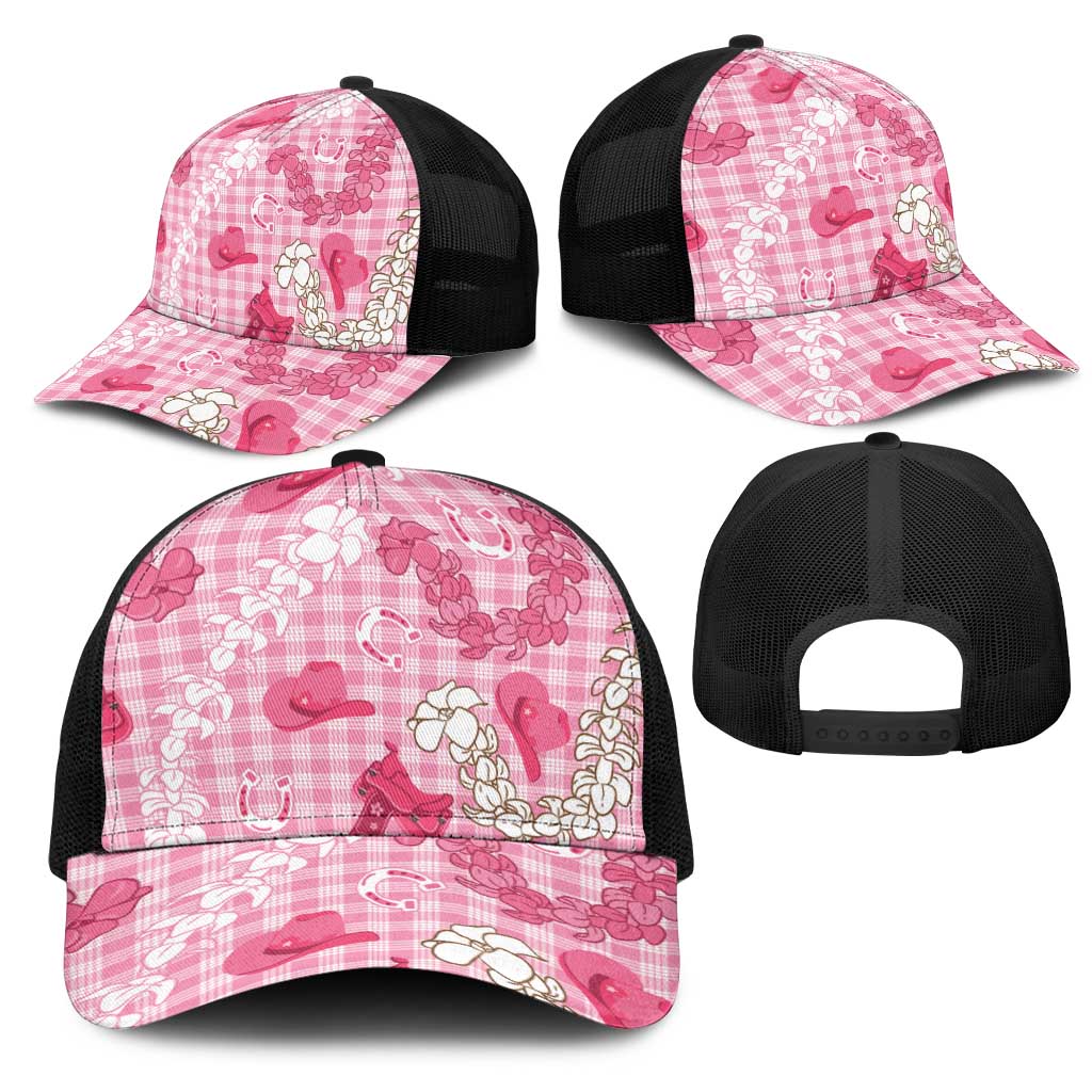 Paniolo Palaka Hawaiian Cowgirl Mesh Trucker Cap - Polynesian Pride