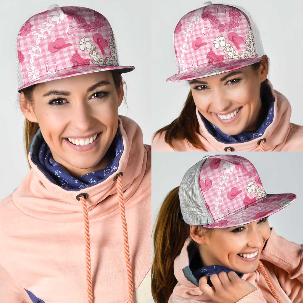 Paniolo Palaka Hawaiian Cowgirl Mesh Trucker Cap - Polynesian Pride
