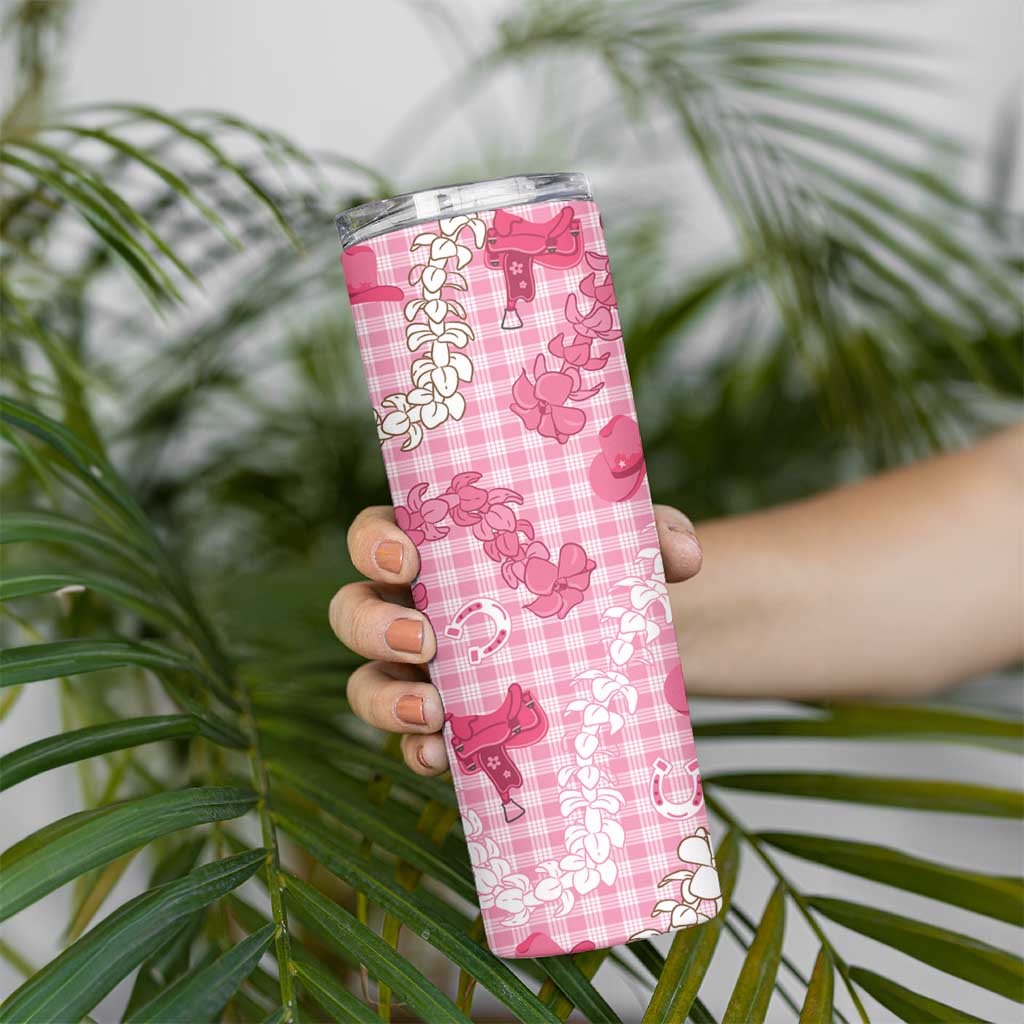Paniolo Palaka Hawaiian Cowgirl Skinny Tumbler LT9 - Polynesian Pride
