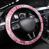 Paniolo Palaka Hawaiian Cowgirl Steering Wheel Cover LT9 Universal Fit Pink - Polynesian Pride