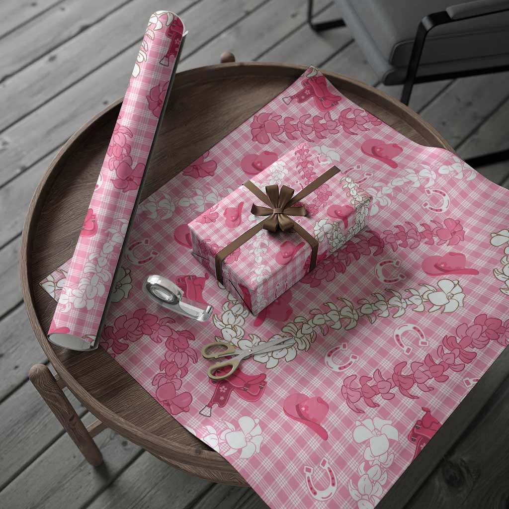 Paniolo Palaka Hawaiian Cowgirl Wrapping Paper - Polynesian Pride