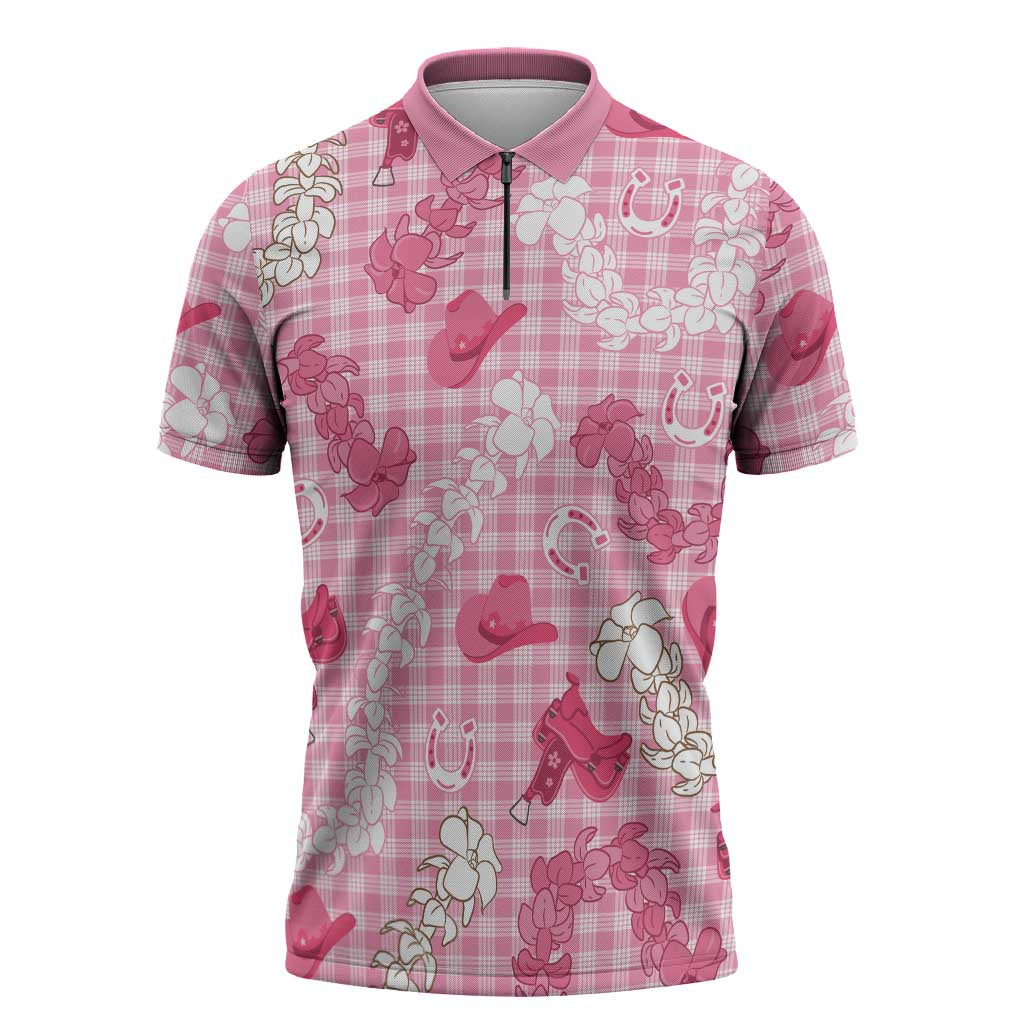 Paniolo Palaka Hawaiian Cowgirl Zipper Polo Shirt - Polynesian Pride