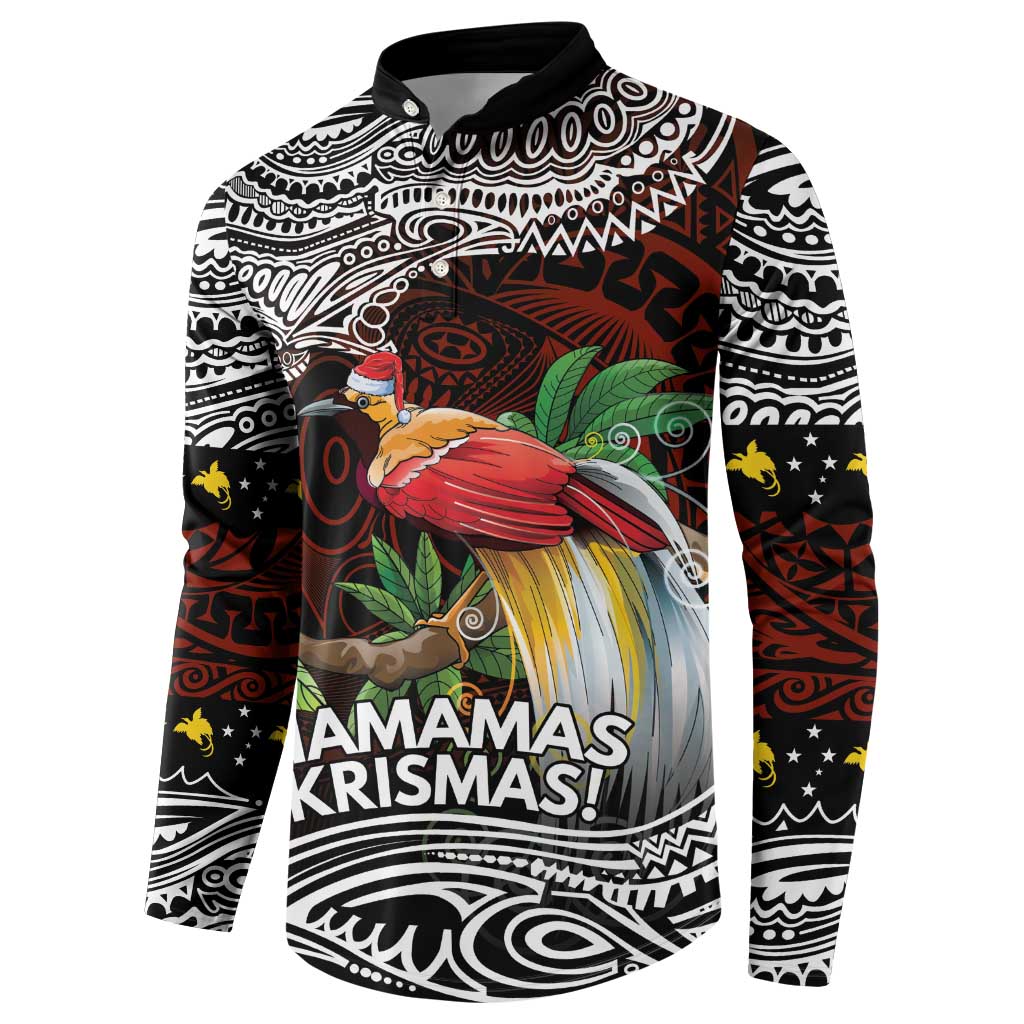 Papua New Guinea Christmas Button Sweatshirt - Polynesian Pride