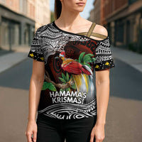 Papua New Guinea Christmas Cross Shoulder Shirt - Polynesian Pride