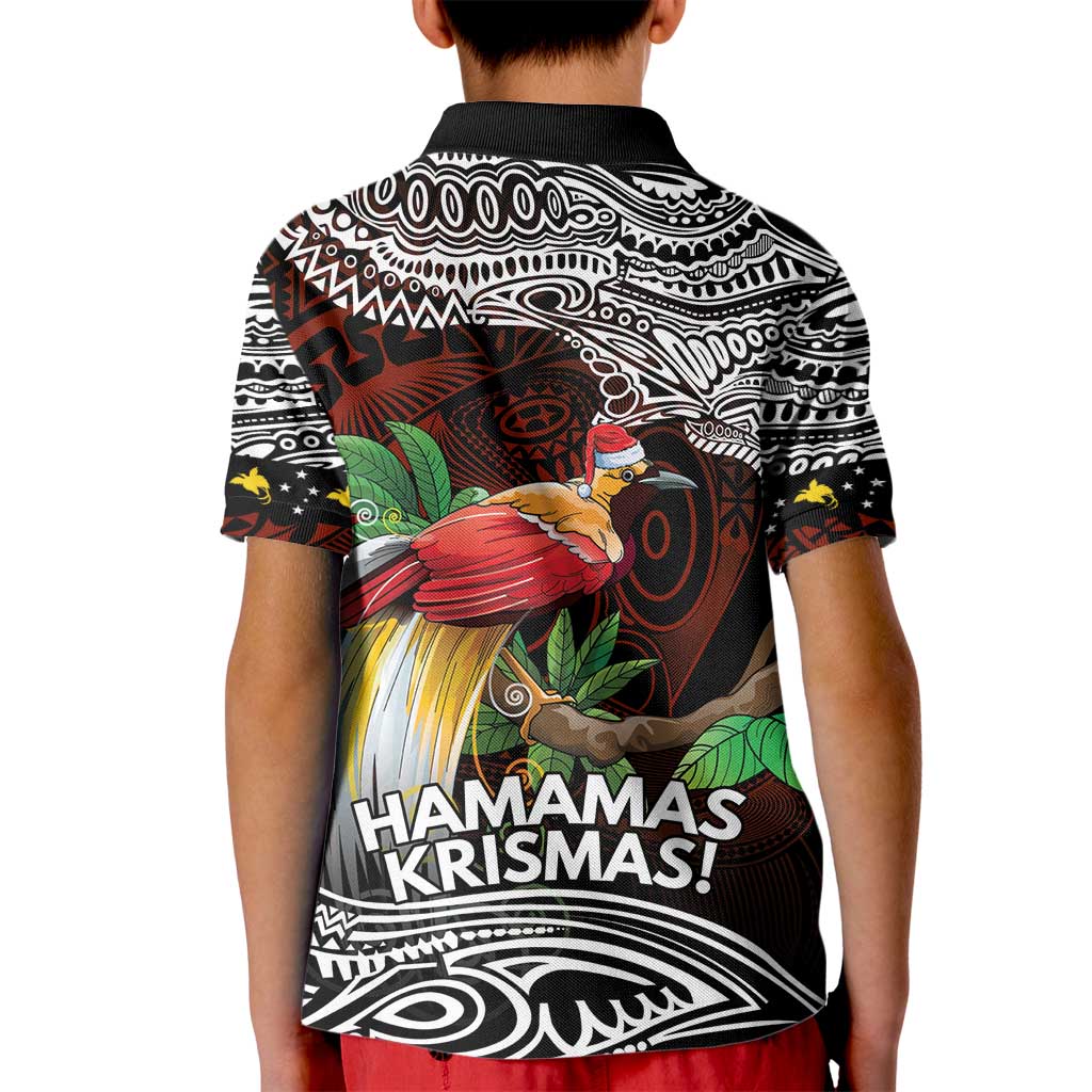 Papua New Guinea Christmas Kid Polo Shirt - Polynesian Pride