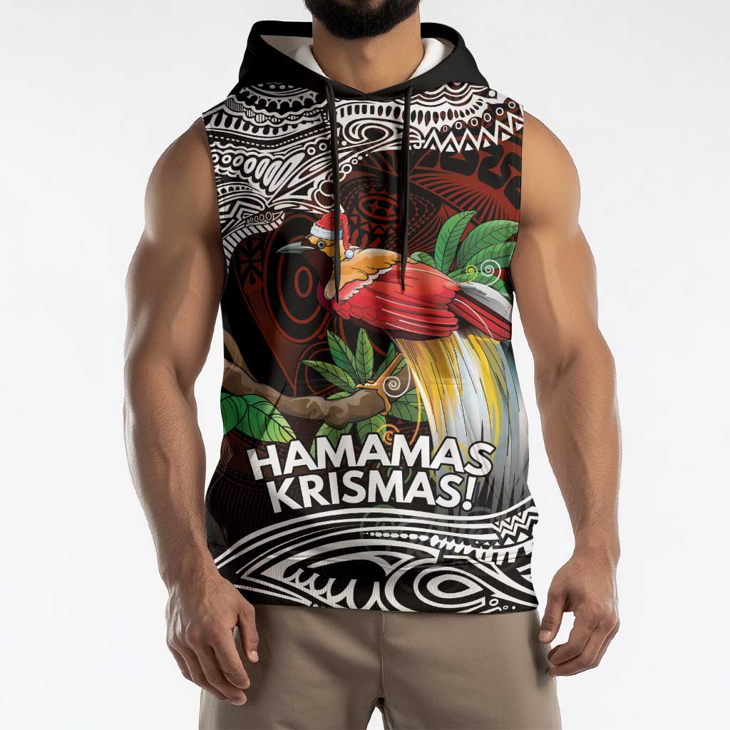 Papua New Guinea Christmas Sleeveless Hoodie LT9 - Polynesian Pride