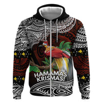 Papua New Guinea Christmas Zip Hoodie LT9 Zip Hoodie Black - Polynesian Pride