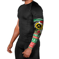 Vanuatu Pig's Tusk Meri Krismas! Arm Sleeves Vanuatuan Sand Drawing Pattern LT9 - Polynesian Pride