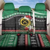 Vanuatu Pig's Tusk Meri Krismas! Back Car Seat Cover Vanuatuan Sand Drawing Pattern LT9 One Size Green - Polynesian Pride